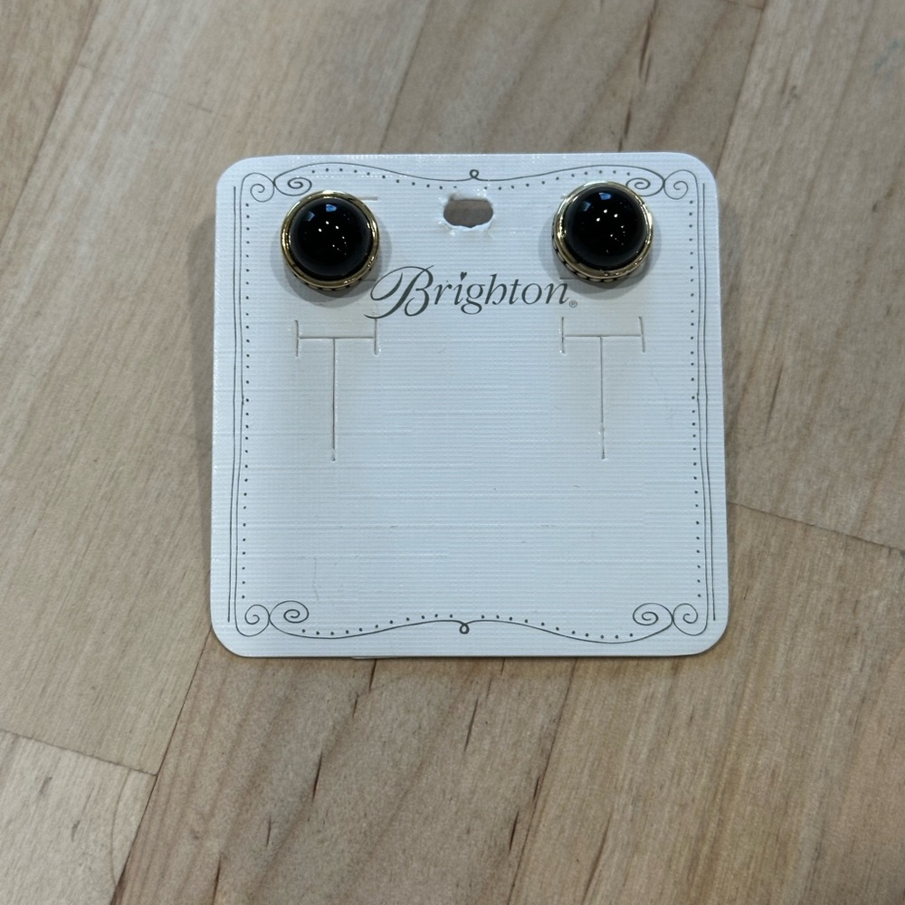 Brighton Black and Silver Round Earrings
